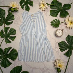 St. John's Bay Light Blue and White Striped Dress